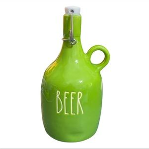 NIB Rae Dunn Green Ceramic Irish Beer Jug St Patricks Day Party Decor